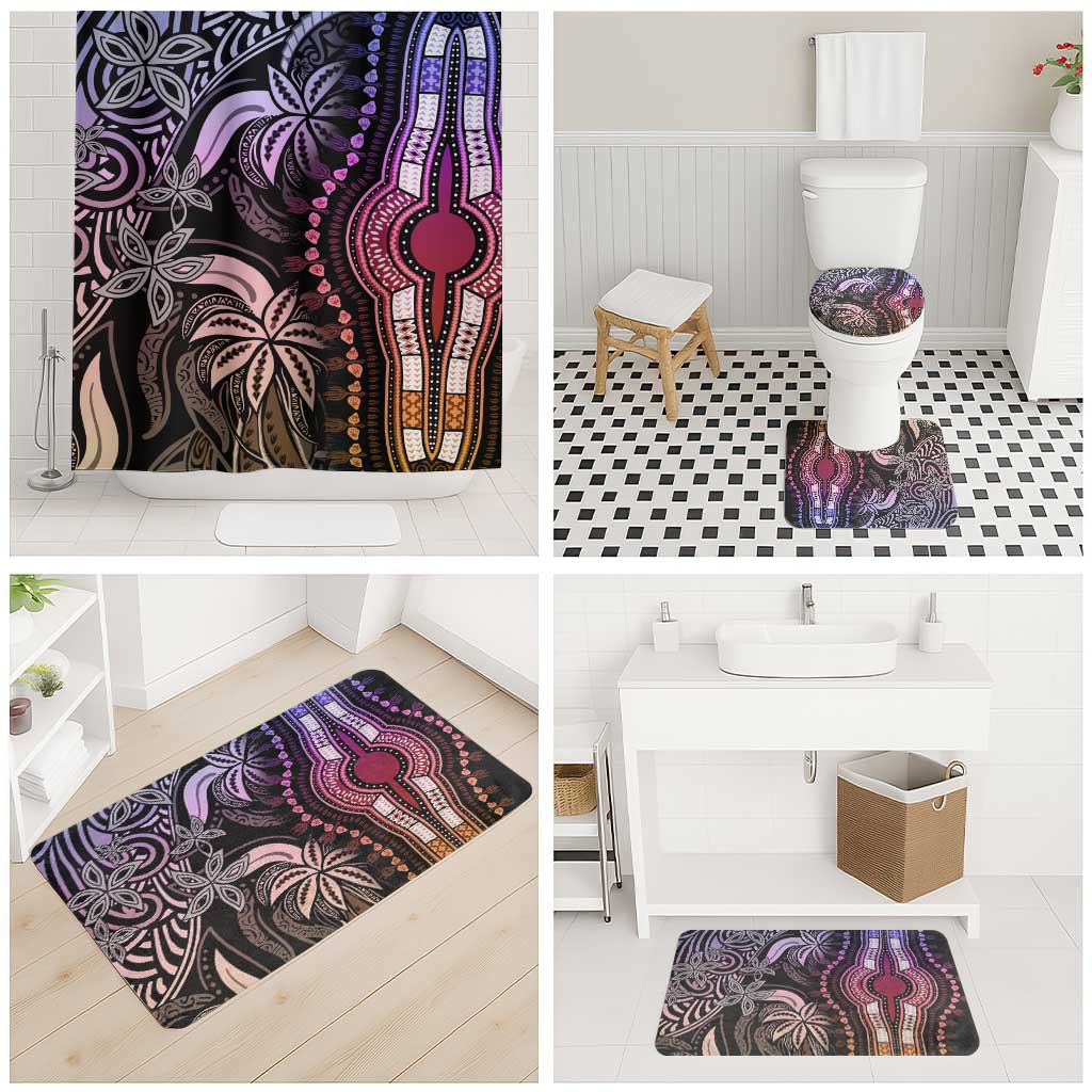 Polynesia Mixed African Dashiki Bathroom Set Afro-pacific Culture - Pastel
