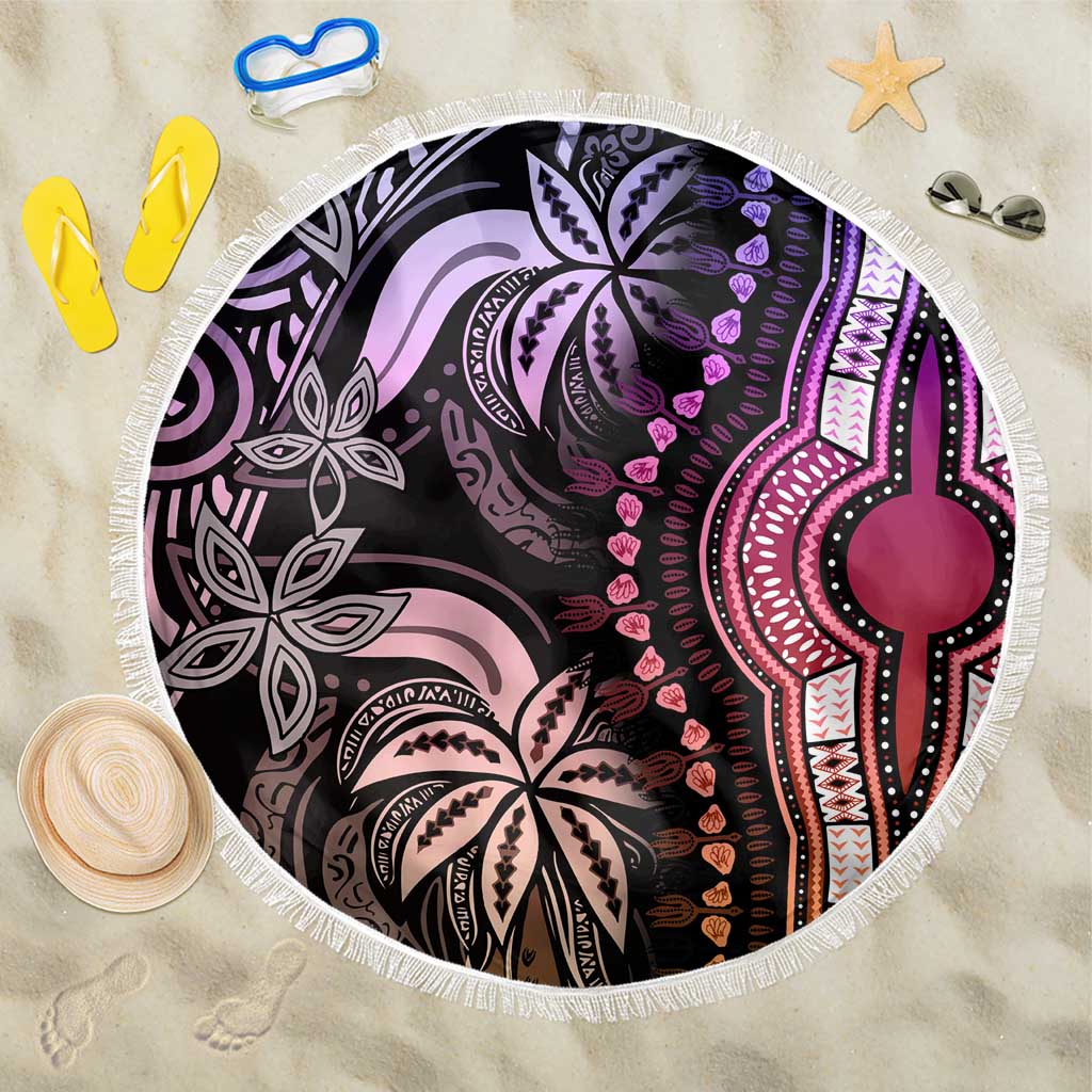 Polynesia Mixed African Dashiki Beach Blanket Afro-pacific Culture - Pastel