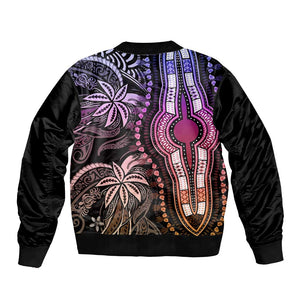 Polynesia Mixed African Dashiki Bomber Jacket Afro-pacific Culture - Pastel