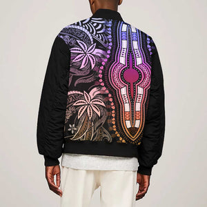 Polynesia Mixed African Dashiki Bomber Jacket Afro-pacific Culture - Pastel