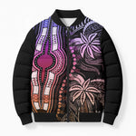 Polynesia Mixed African Dashiki Bomber Puffer Jacket Afro-pacific Culture - Pastel