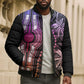 Polynesia Mixed African Dashiki Bomber Puffer Jacket Afro-pacific Culture - Pastel