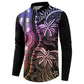 Polynesia Mixed African Dashiki Button Sweatshirt Afro-pacific Culture - Pastel
