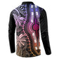 Polynesia Mixed African Dashiki Button Sweatshirt Afro-pacific Culture - Pastel