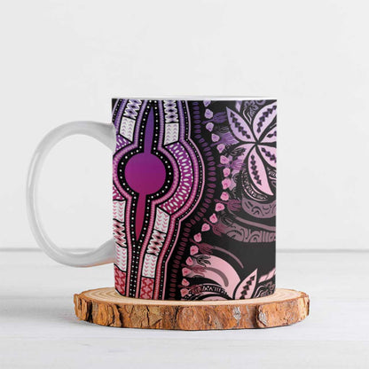 Polynesia Mixed African Dashiki Ceramic Mug Afro-pacific Culture - Pastel