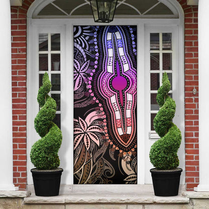 Polynesia Mixed African Dashiki Door Cover Afro-pacific Culture - Pastel