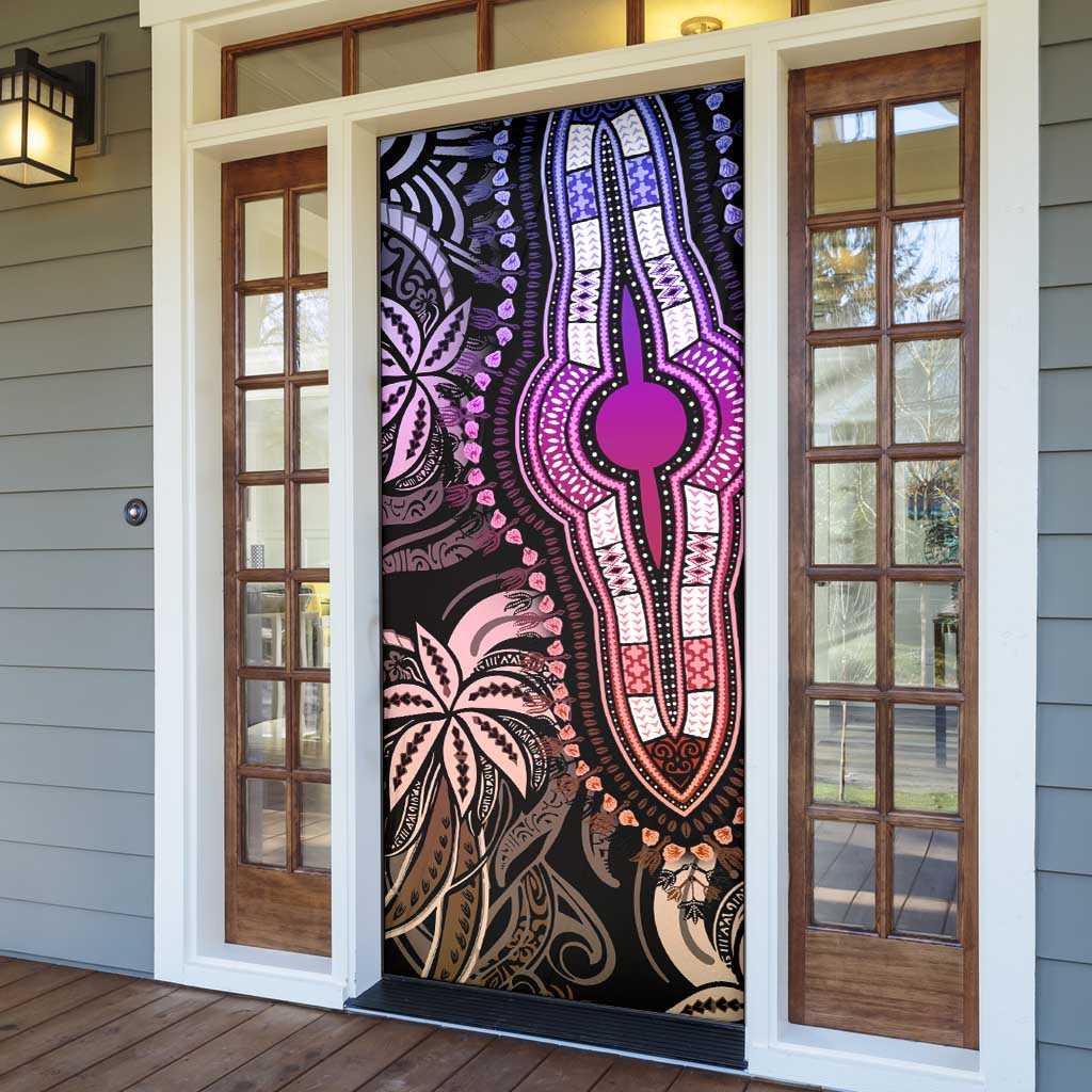 Polynesia Mixed African Dashiki Door Cover Afro-pacific Culture - Pastel