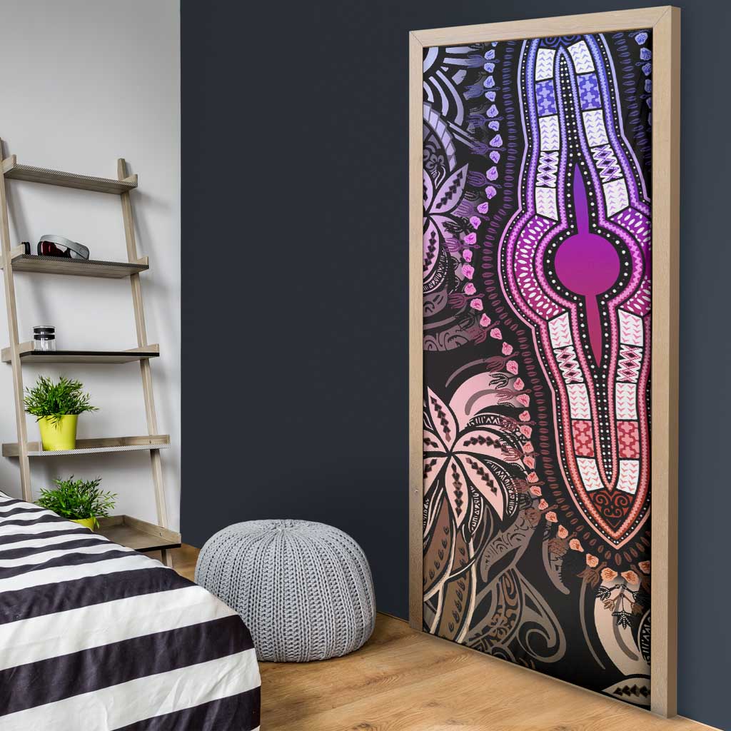 Polynesia Mixed African Dashiki Door Cover Afro-pacific Culture - Pastel
