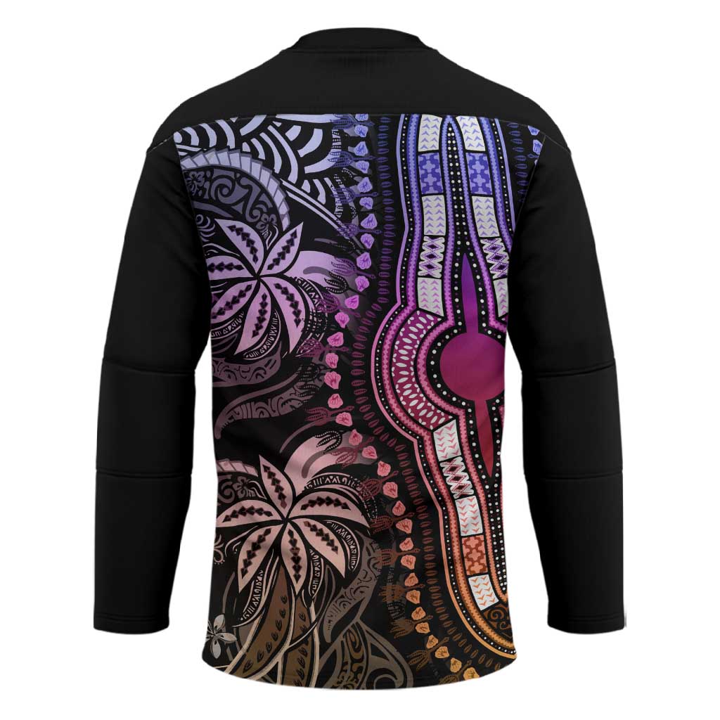 Polynesia Mixed African Dashiki Hockey Jersey Afro-pacific Culture - Pastel