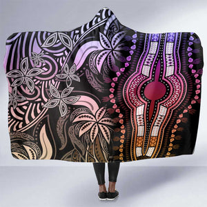 Polynesia Mixed African Dashiki Hooded Blanket Afro-pacific Culture - Pastel