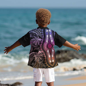 Polynesia Mixed African Dashiki Kid Hawaiian Shirt Afro-pacific Culture - Pastel