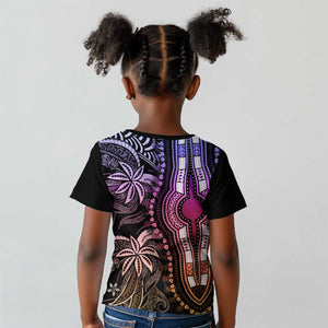 Polynesia Mixed African Dashiki Kid T shirt Afro-pacific Culture - Pastel