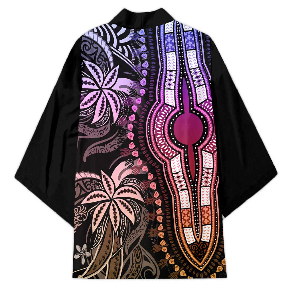 Polynesia Mixed African Dashiki Kimono Afro-pacific Culture - Pastel