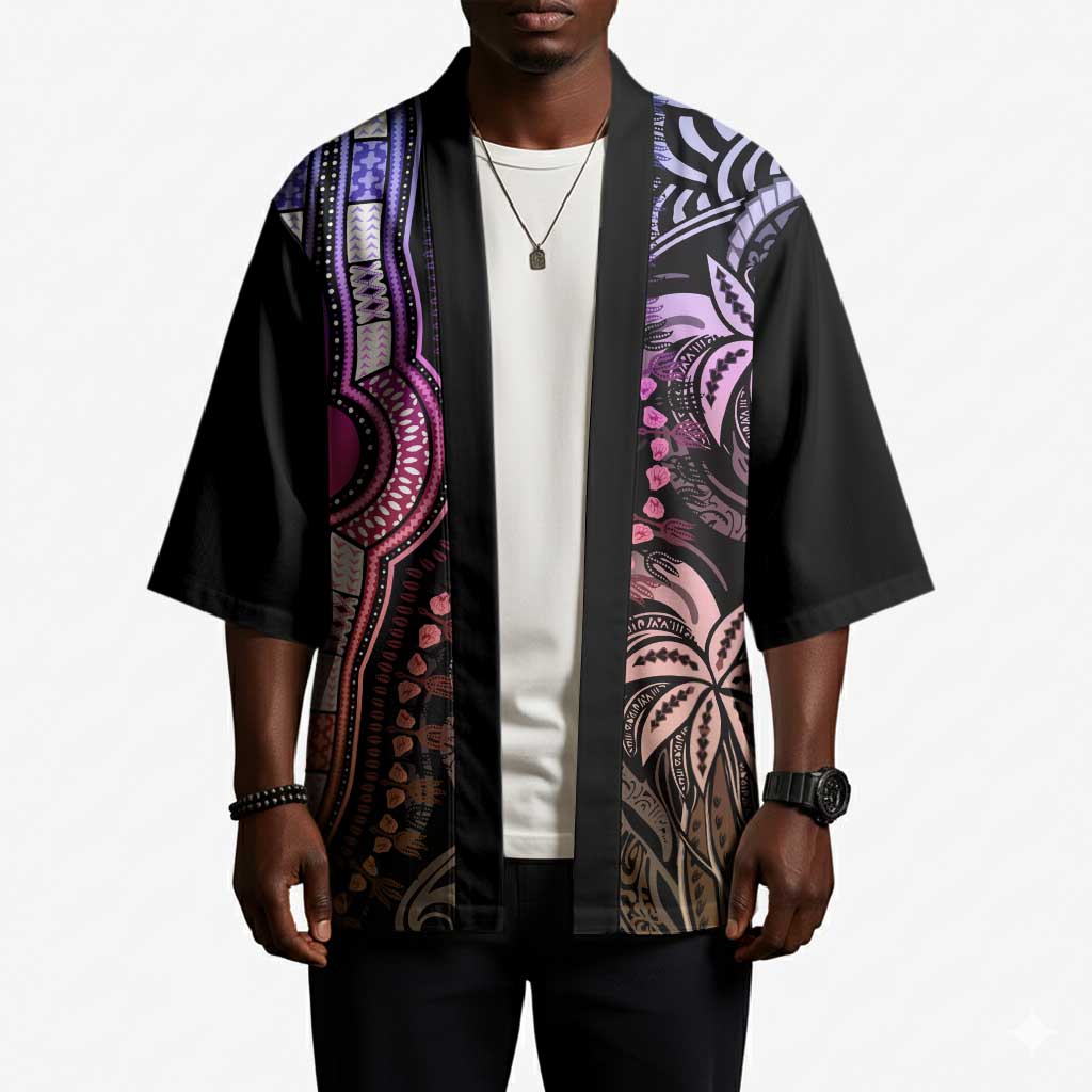 Polynesia Mixed African Dashiki Kimono Afro-pacific Culture - Pastel