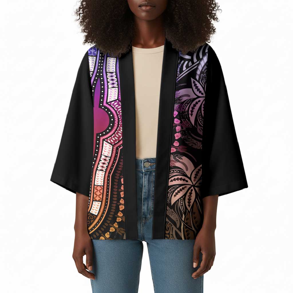 Polynesia Mixed African Dashiki Kimono Afro-pacific Culture - Pastel
