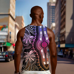 Polynesia Mixed African Dashiki Men Tank Top Afro-pacific Culture - Pastel