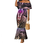 Polynesia Mixed African Dashiki Mermaid Dress Afro-pacific Culture - Pastel