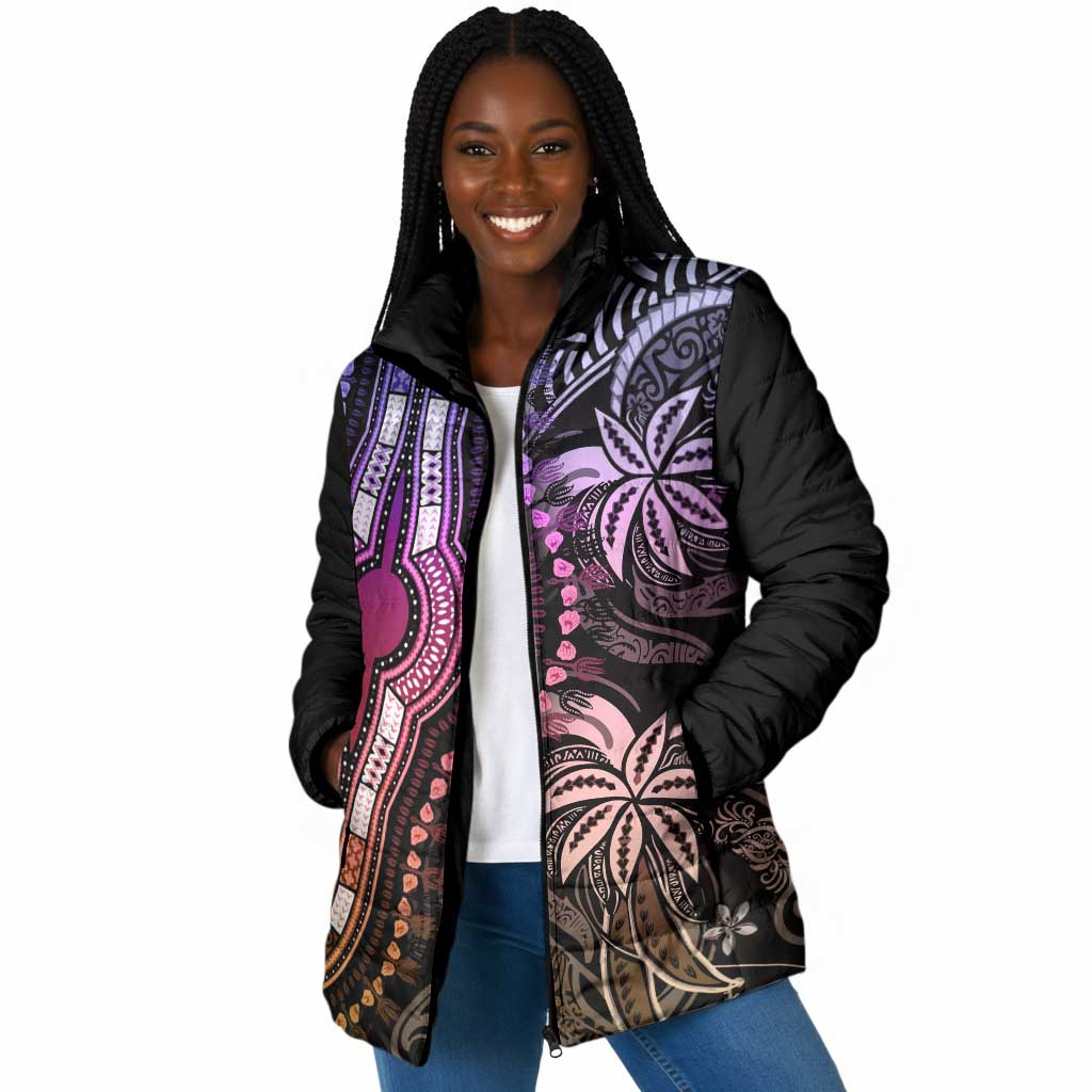 Polynesia Mixed African Dashiki Padded Jacket Afro-pacific Culture - Pastel
