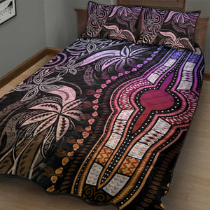 Polynesia Mixed African Dashiki Quilt Bed Set Afro-pacific Culture - Pastel