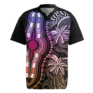 Polynesia Mixed African Dashiki Rugby Jersey Afro-pacific Culture - Pastel