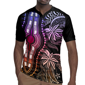 Polynesia Mixed African Dashiki Rugby Jersey Afro-pacific Culture - Pastel