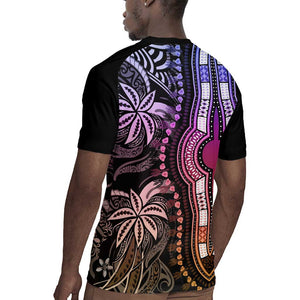 Polynesia Mixed African Dashiki Rugby Jersey Afro-pacific Culture - Pastel