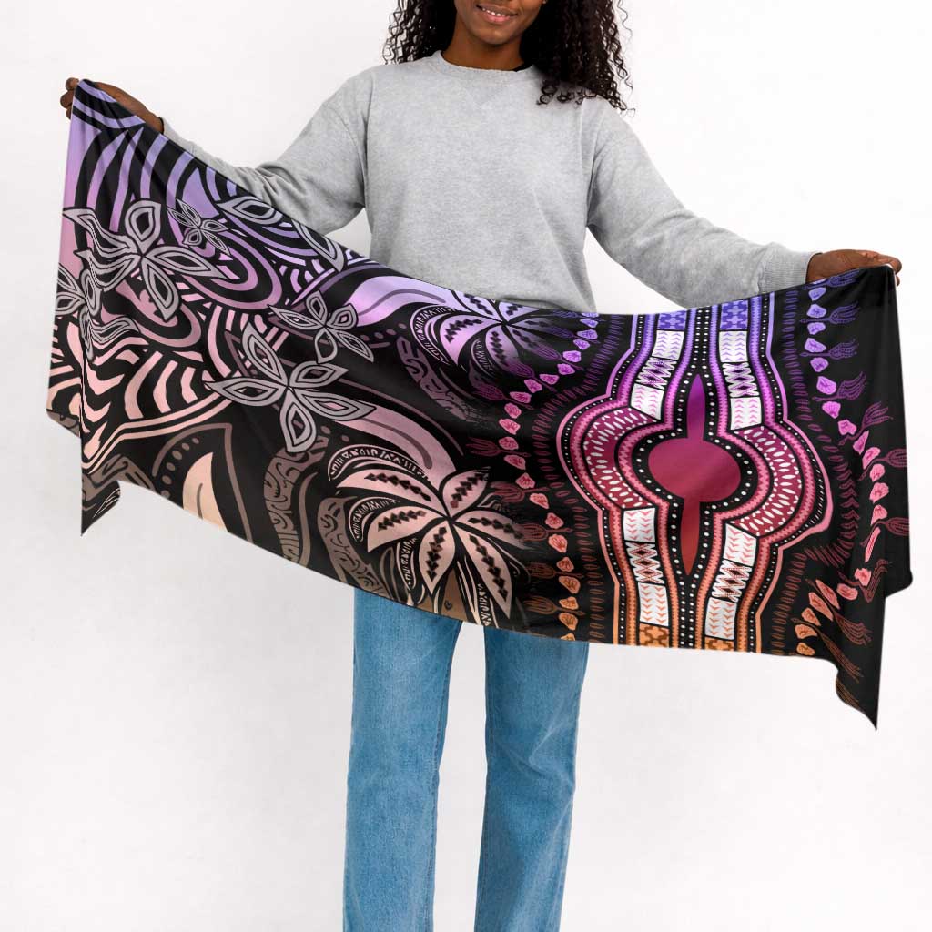 Polynesia Mixed African Dashiki Simple Headwrap Afro-pacific Culture - Pastel