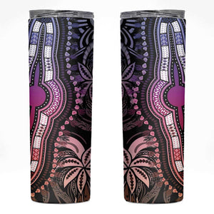 Polynesia Mixed African Dashiki Skinny Tumbler Afro-pacific Culture - Pastel