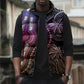 Polynesia Mixed African Dashiki Sleeveless Puffer Jacket Afro-pacific Culture - Pastel