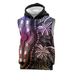 Polynesia Mixed African Dashiki Sleeveless Zip Hoodie Afro-pacific Culture - Pastel - African Pride