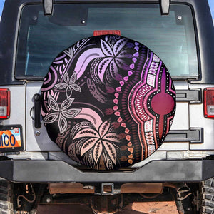 Polynesia Mixed African Dashiki Spare Tire Cover Afro-pacific Culture - Pastel