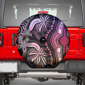 Polynesia Mixed African Dashiki Spare Tire Cover Afro-pacific Culture - Pastel