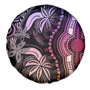 Polynesia Mixed African Dashiki Spare Tire Cover Afro-pacific Culture - Pastel