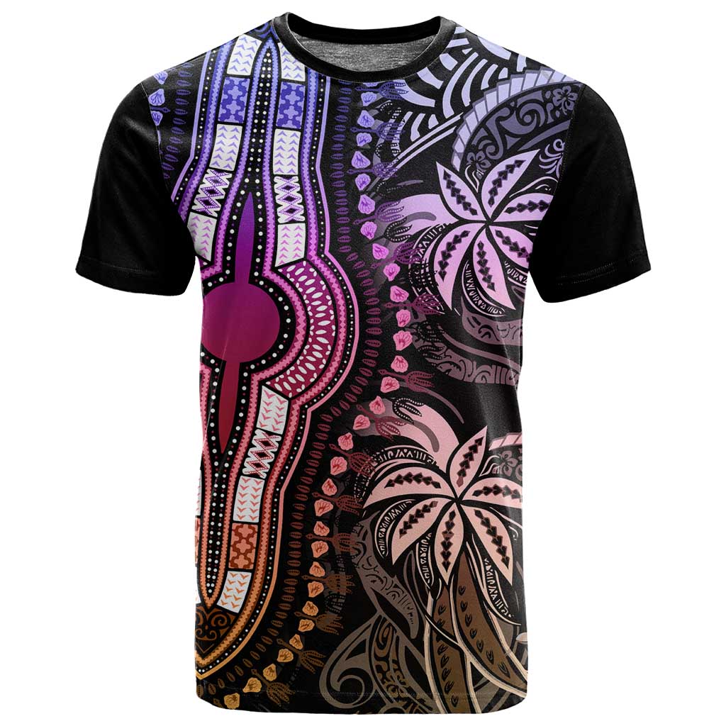 Polynesia Mixed African Dashiki T shirt Afro-pacific Culture - Pastel