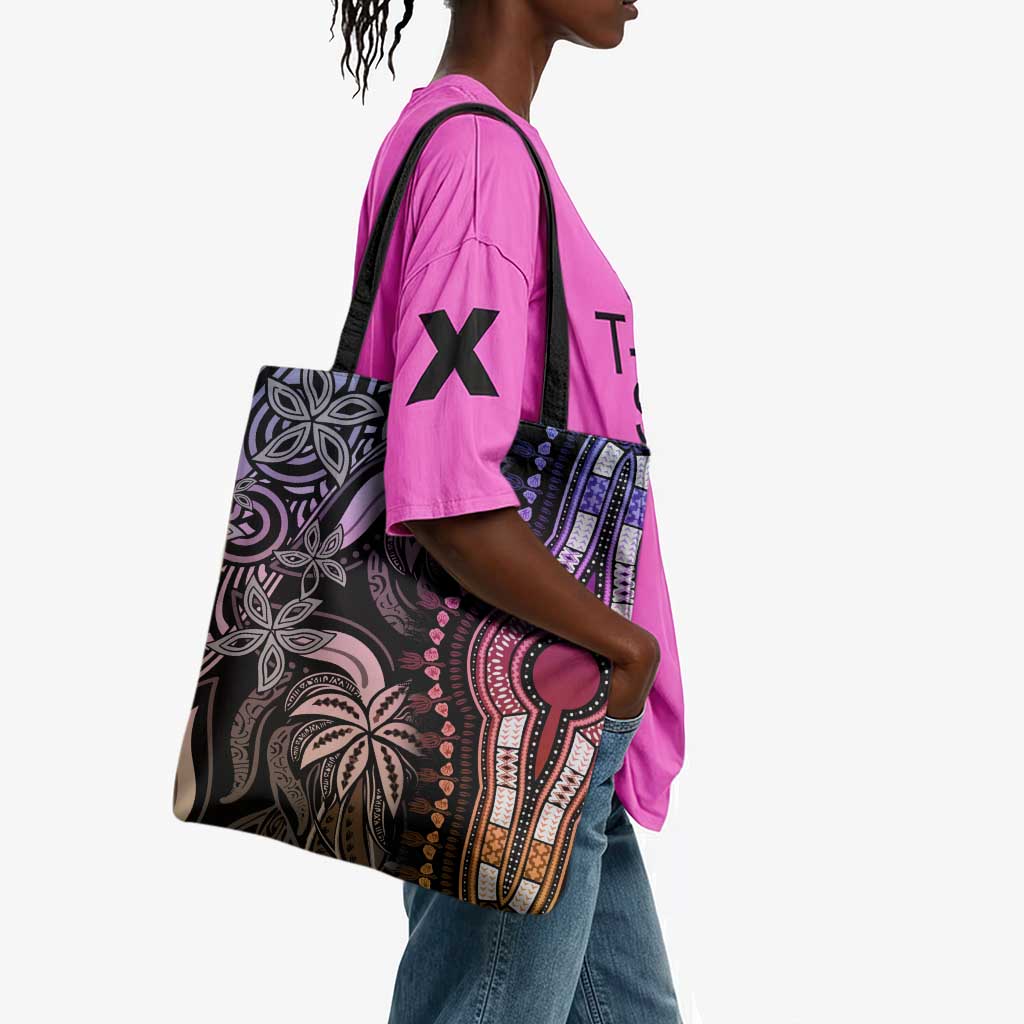 Polynesia Mixed African Dashiki Tote Bag Afro-pacific Culture - Pastel