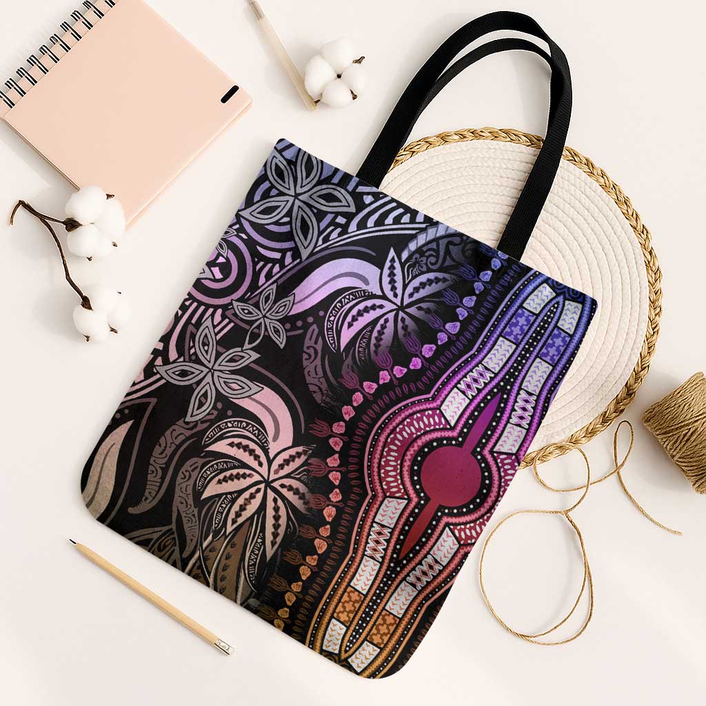 Polynesia Mixed African Dashiki Tote Bag Afro-pacific Culture - Pastel