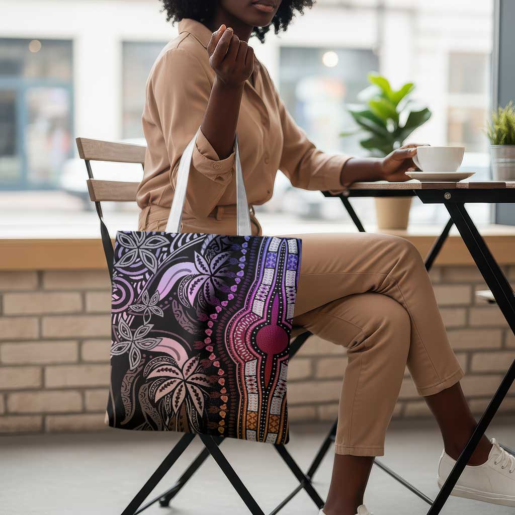 Polynesia Mixed African Dashiki Tote Bag Afro-pacific Culture - Pastel