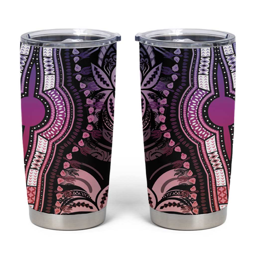 Polynesia Mixed African Dashiki Tumbler Cup Afro-pacific Culture - Pastel