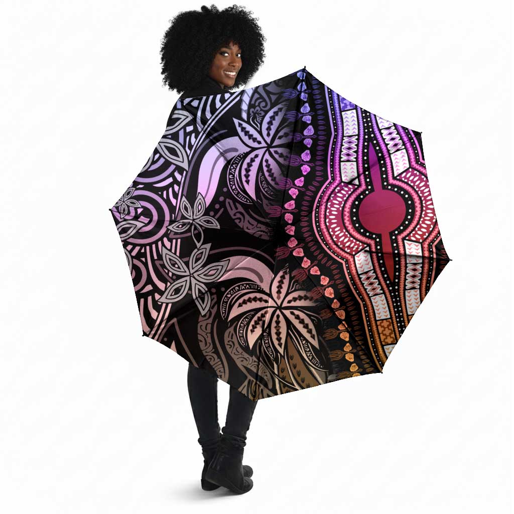 Polynesia Mixed African Dashiki Umbrella Afro-pacific Culture - Pastel