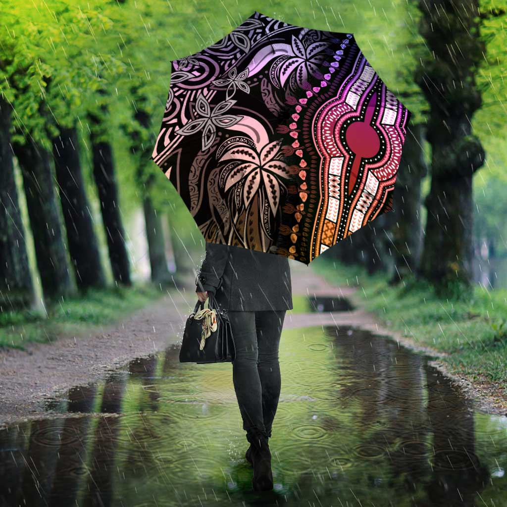 Polynesia Mixed African Dashiki Umbrella Afro-pacific Culture - Pastel