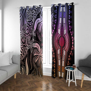 Polynesia Mixed African Dashiki Window Curtain Afro-pacific Culture - Pastel