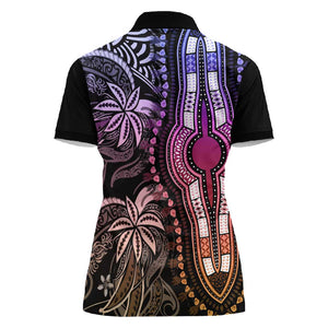 Polynesia Mixed African Dashiki Women Polo Shirt Afro-pacific Culture - Pastel