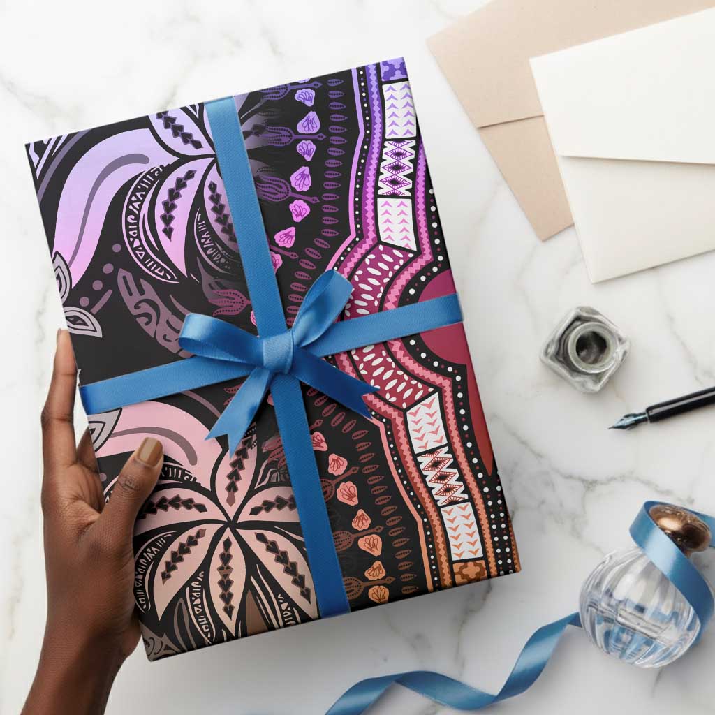 Polynesia Mixed African Dashiki Wrapping Paper Afro-pacific Culture - Pastel - African Pride