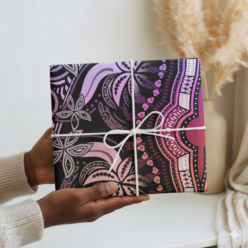 Polynesia Mixed African Dashiki Wrapping Paper Afro-pacific Culture - Pastel - African Pride