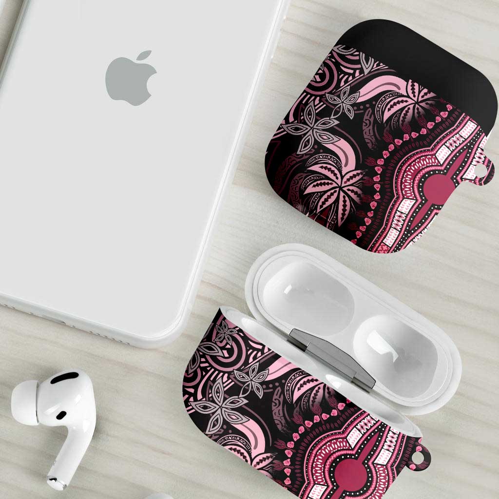 Polynesia Mixed African Dashiki AirPods Case Afro-pacific Culture - Pink