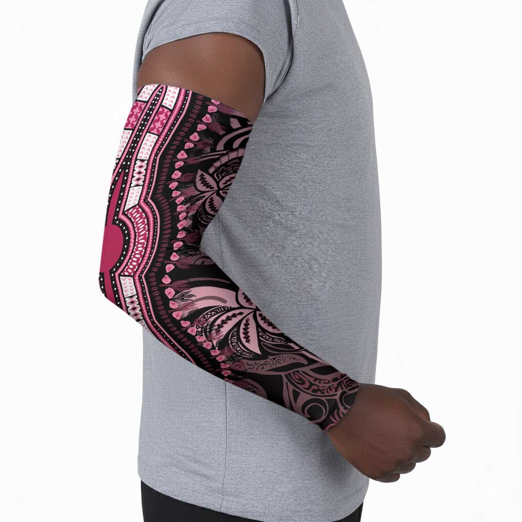 Polynesia Mixed African Dashiki Arm Sleeves Afro-pacific Culture - Pink