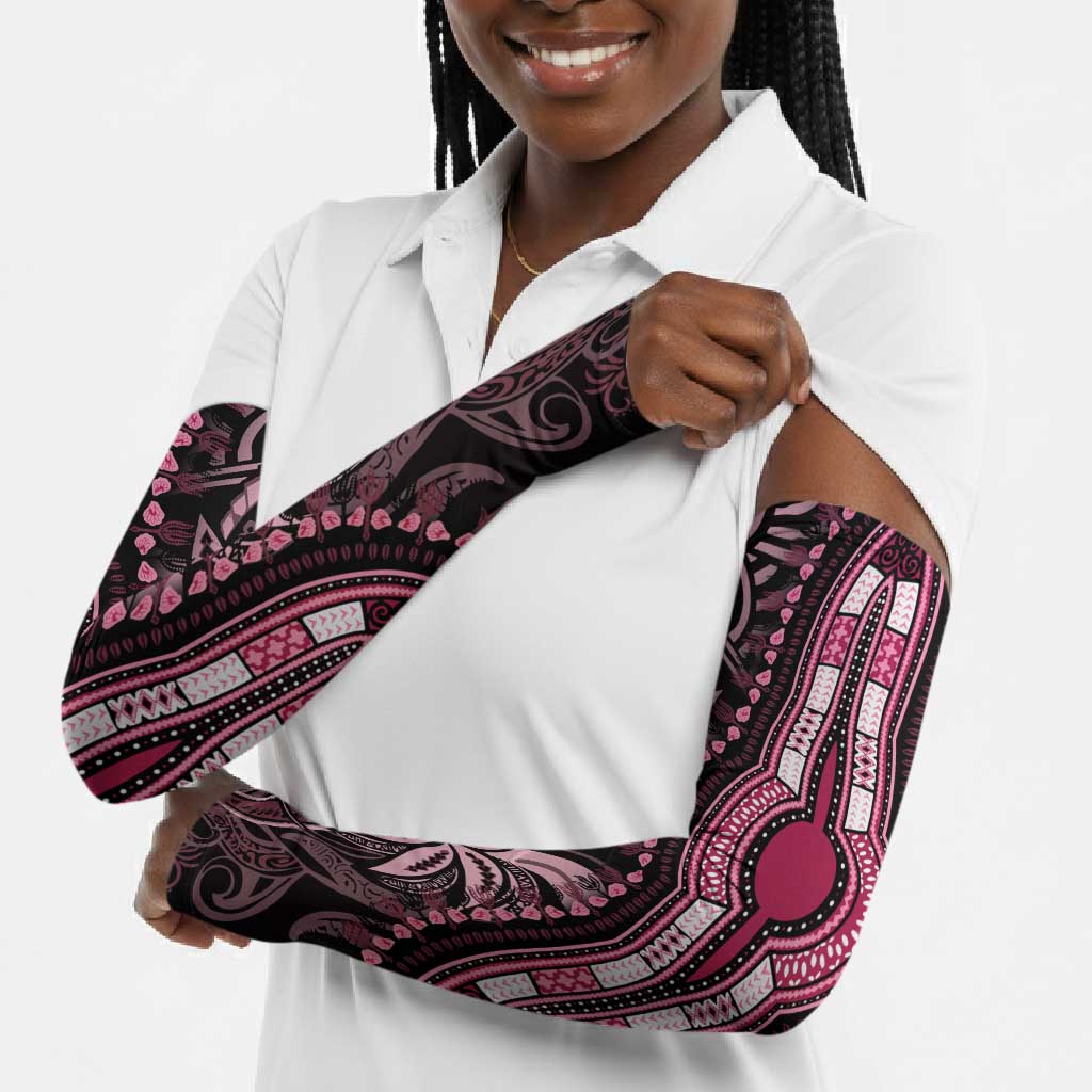 Polynesia Mixed African Dashiki Arm Sleeves Afro-pacific Culture - Pink