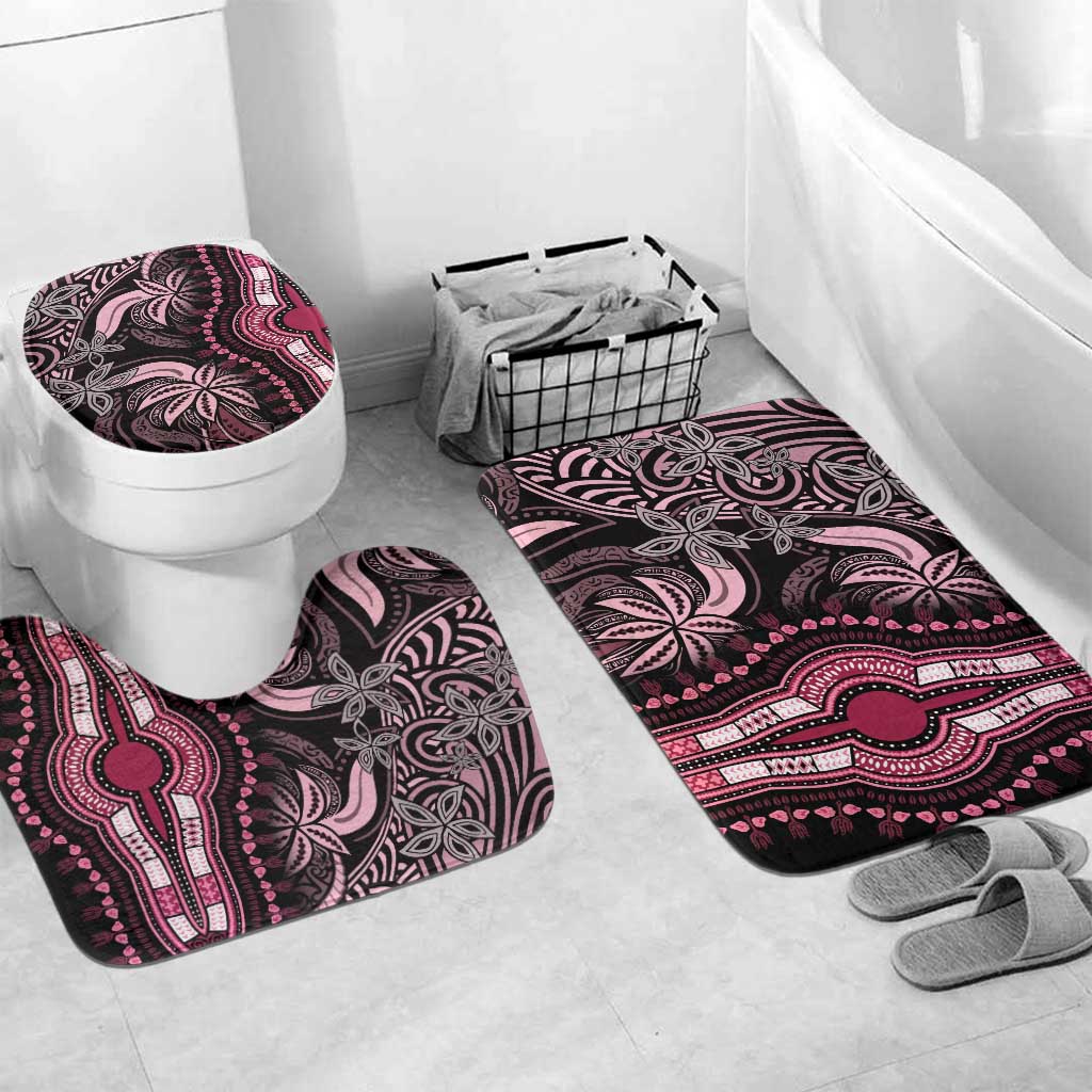 Polynesia Mixed African Dashiki Bathroom Set Afro-pacific Culture - Pink