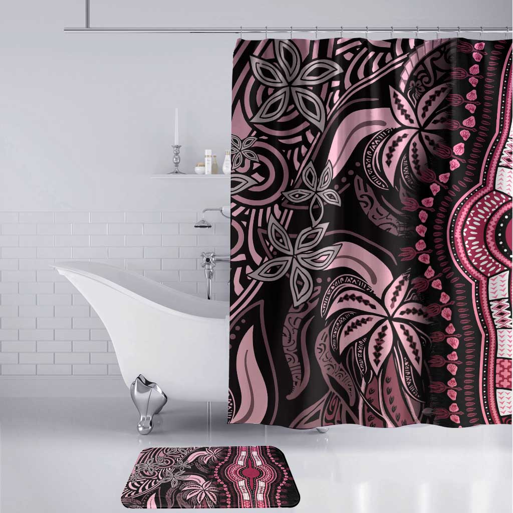 Polynesia Mixed African Dashiki Bathroom Set Afro-pacific Culture - Pink