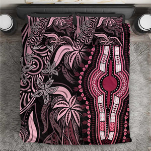 Polynesia Mixed African Dashiki Bedding Set Afro-pacific Culture - Pink